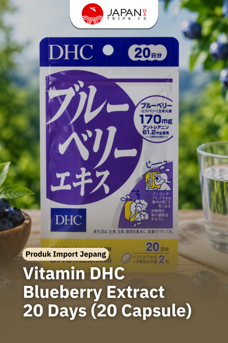 Vitamin DHC Blueberry Extract 20 Days (40 Kapsul) Suplemen Vitamin Mata | Vitamin Jepang Asli
