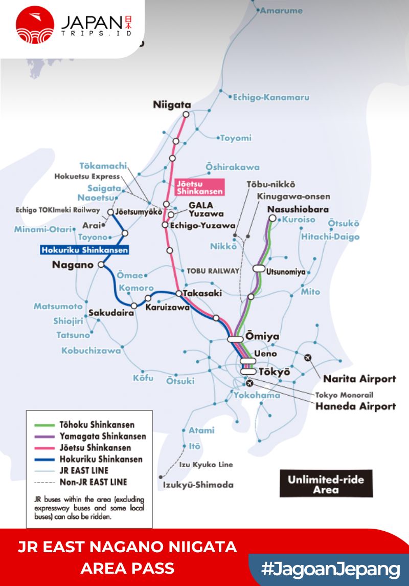 JR East Nagano-Niigata Area Pass 5 Days