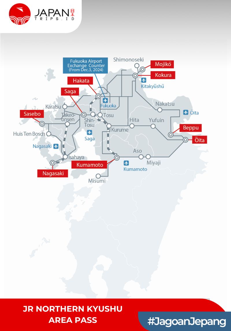 JR Northern Kyushu Area Pass 3 & 5 Days