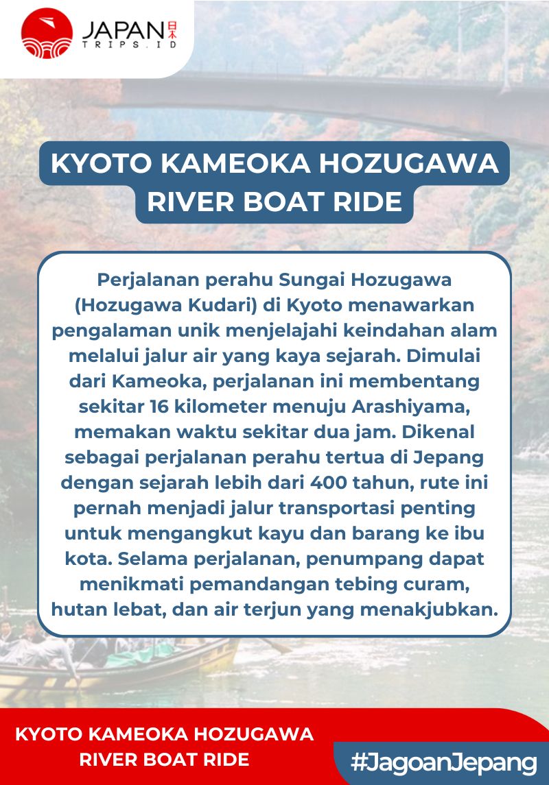 Kyoto Kameoka Hozugawa River Boat Ride