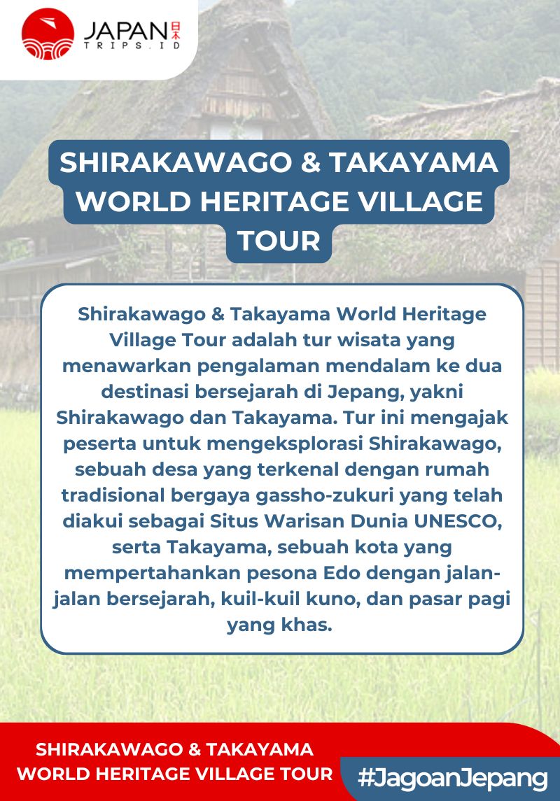 Shirakawago & Takayama World Heritage Village Tour