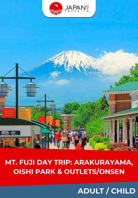 Mt. Fuji Day Trip: Arakurayama, Oishi Park & Outlets/Onsen