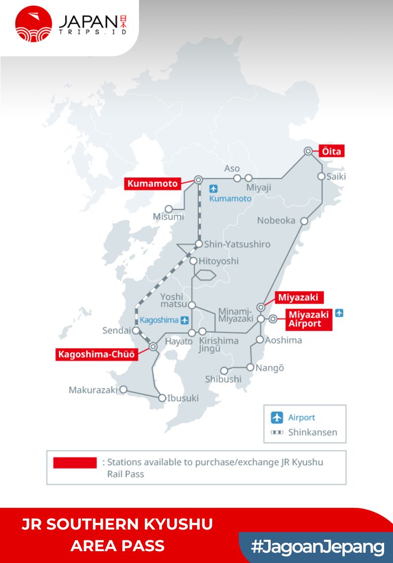 JR Southern Kyushu Area Pass 3 Days