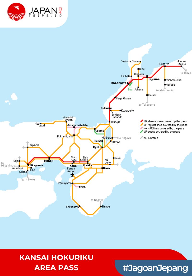 Kansai Hokuriku Area Pass 7 Days