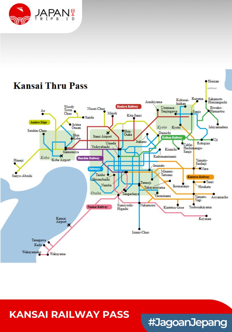 Kansai Railway Pass 2/3 Days | Kansai Thru Pass