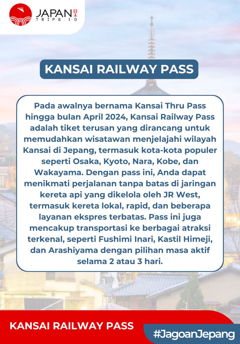 Kansai Railway Pass 2/3 Days | Kansai Thru Pass