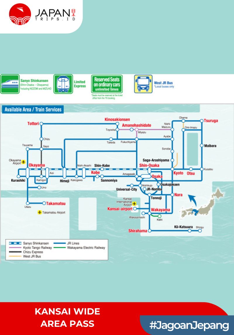 Kansai WIDE Area Pass 5 Days