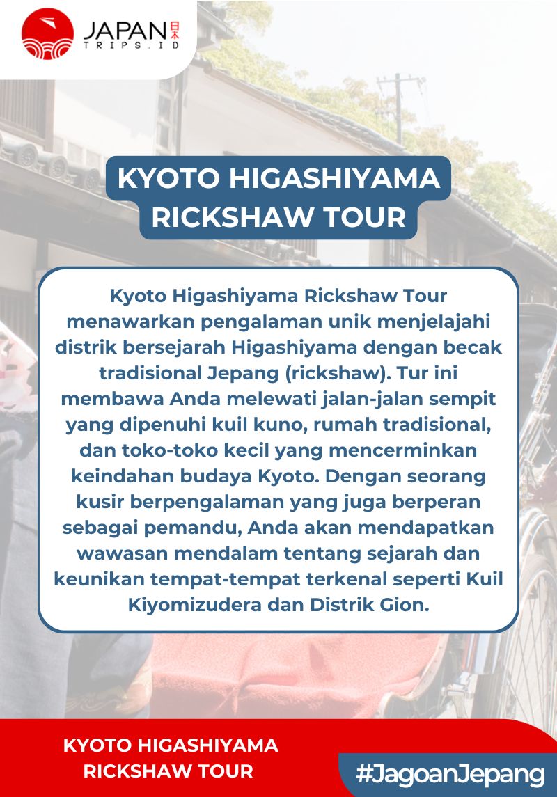 Kyoto Higashiyama Rickshaw Tour | Tur Becak Kyoto