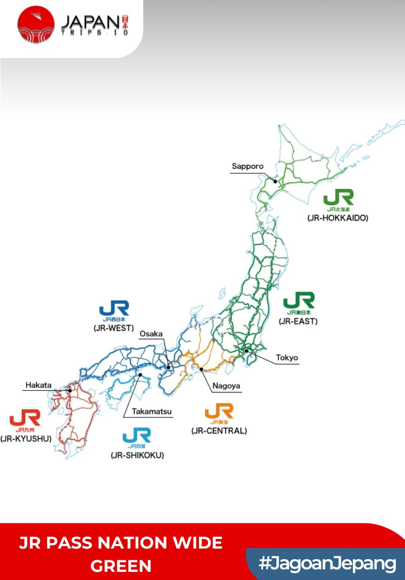 JR Pass Nation Wide Green