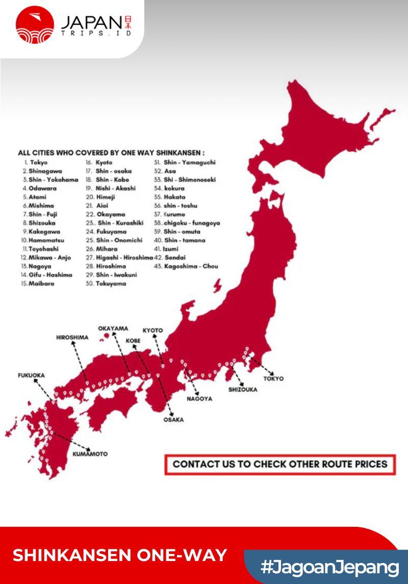 Tiket Shinkansen Tokyo Osaka Kyoto One Way | Nozomi / Kereta Cepat Jepang