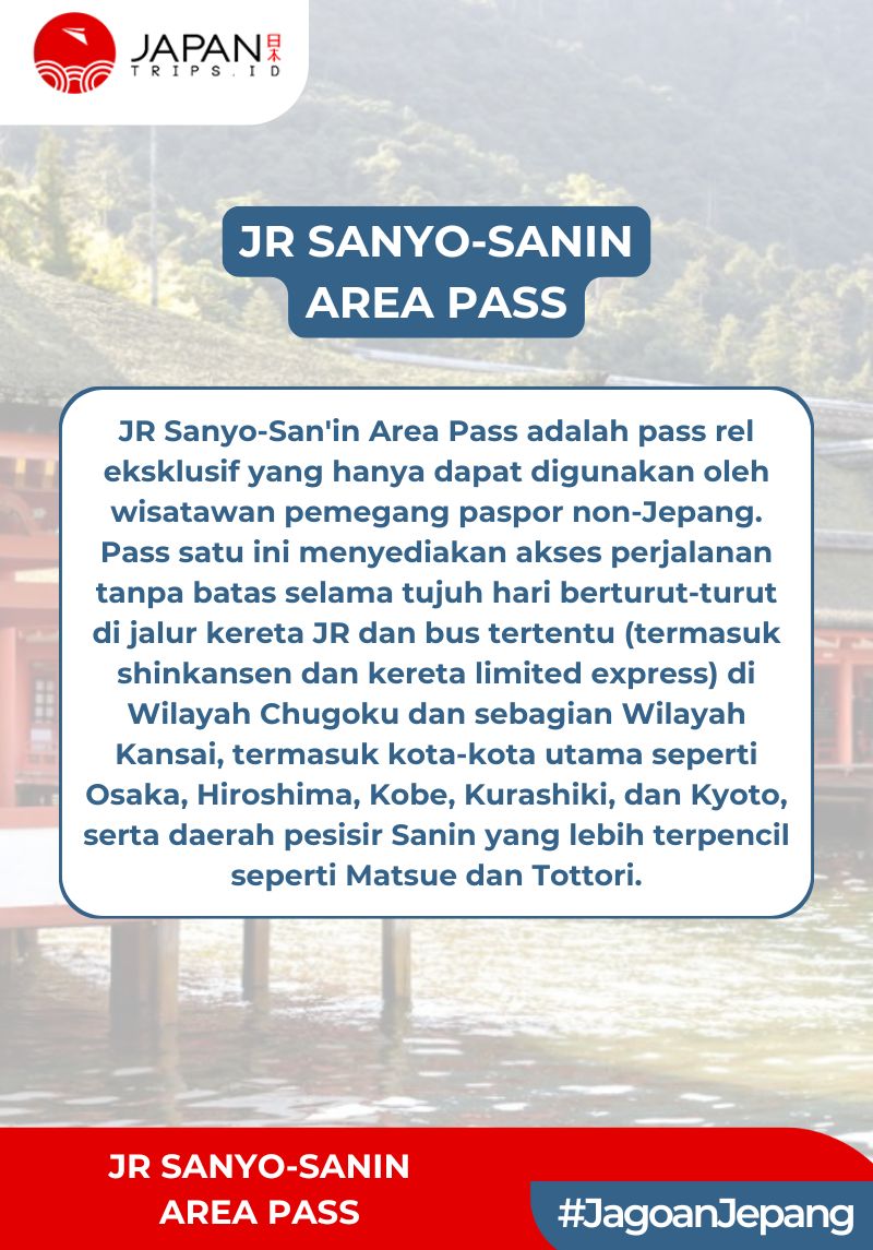 JR Sanyo-Sanin Area Pass 7 Days