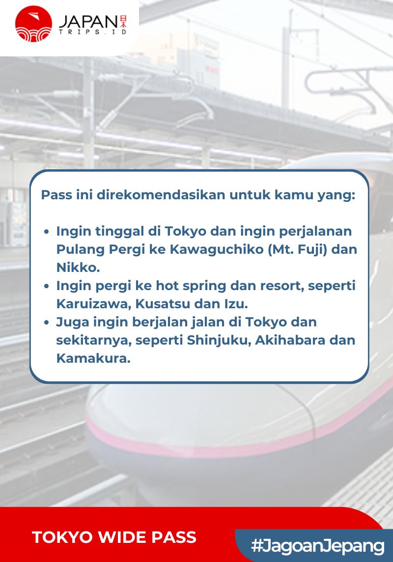 Tokyo Wide Pass 3 Days | JR Pass Tokyo Wide