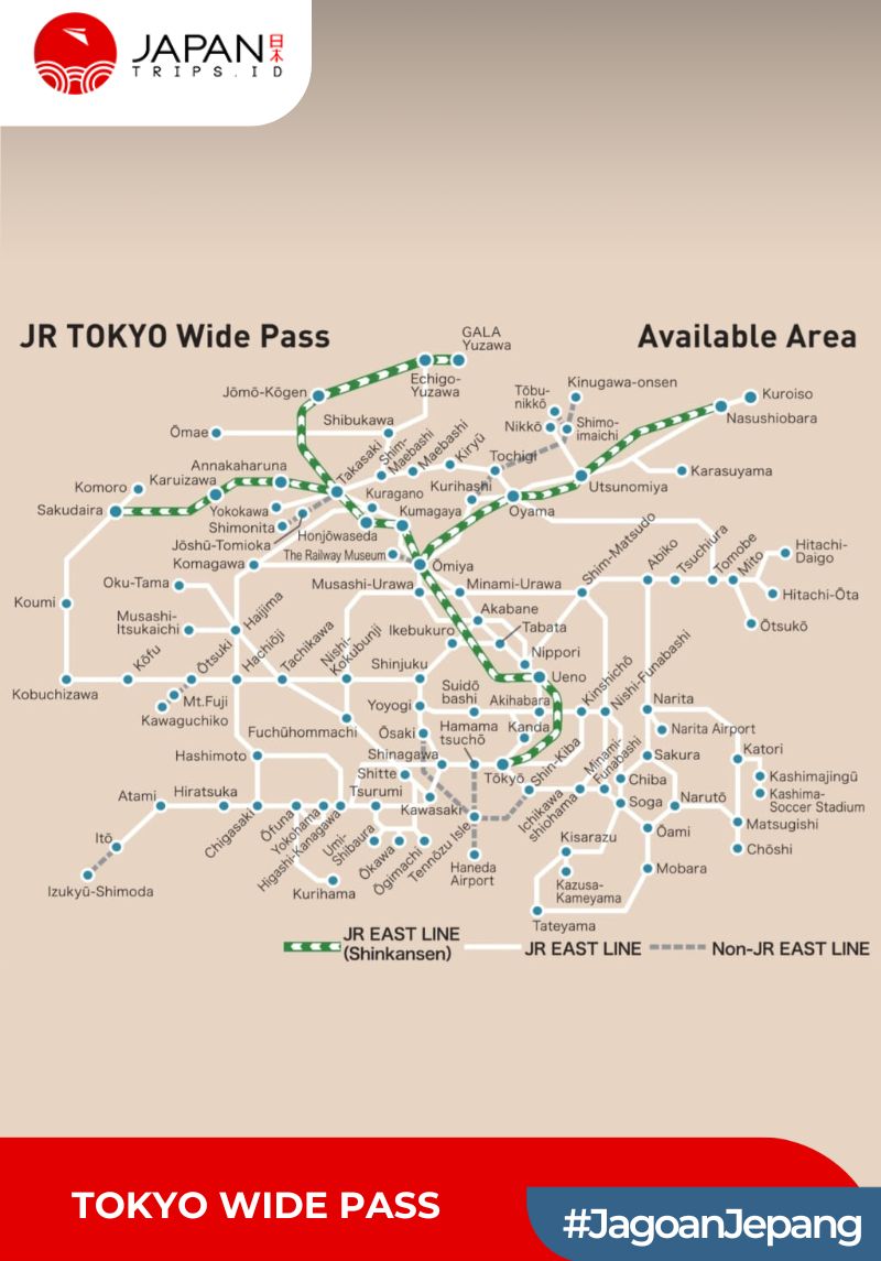 Tokyo Wide Pass 3 Days | JR Pass Tokyo Wide