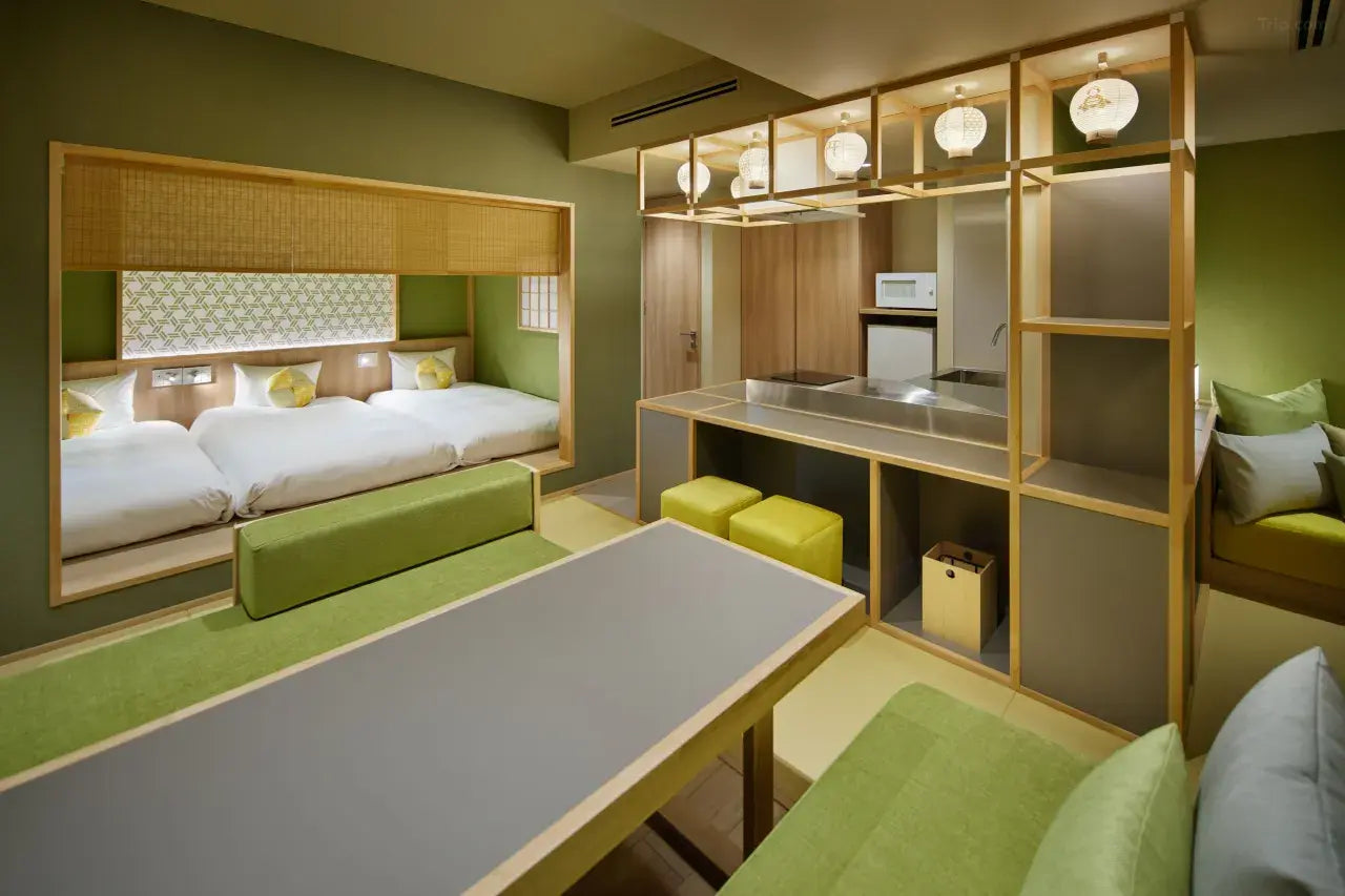 Triple CHANOMA room with kitchen | 3 single beds and 3 sofa beds