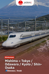 Tiket Shinkansen Mishima - Tokyo / Odawara / Kyoto / Shin-Osaka