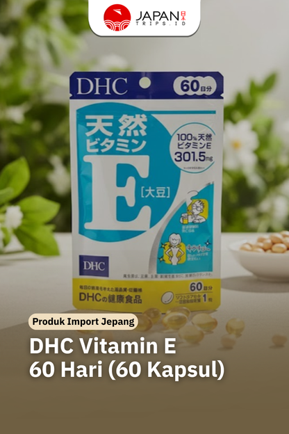 DHC Vitamin E 60 Hari (60 Kapsul) Suplemen Antioksidan | Vitamin Jepang Asli
