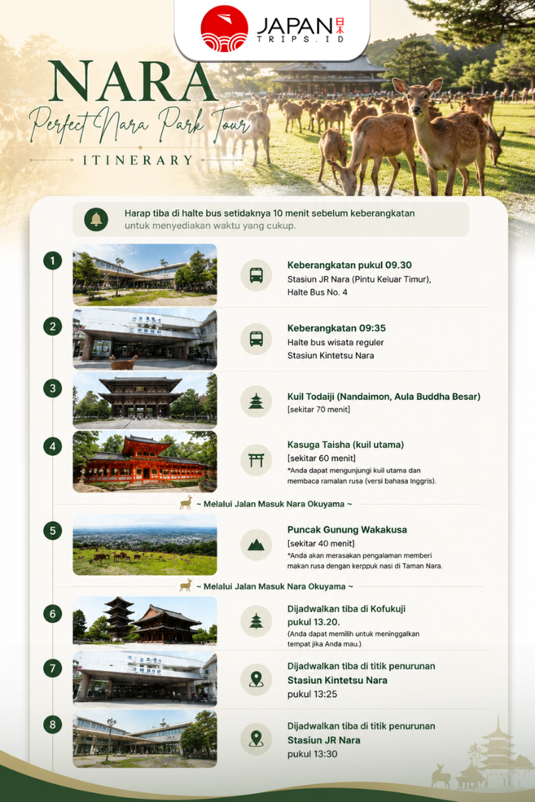 English Guided Sightseeing Bus Perfect Nara Park Tour | Tur Taman Nara