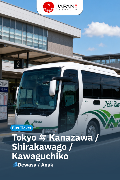 Bus Ticket Tokyo to Kanazawa – Shirakawago – Kawaguchiko Ticket