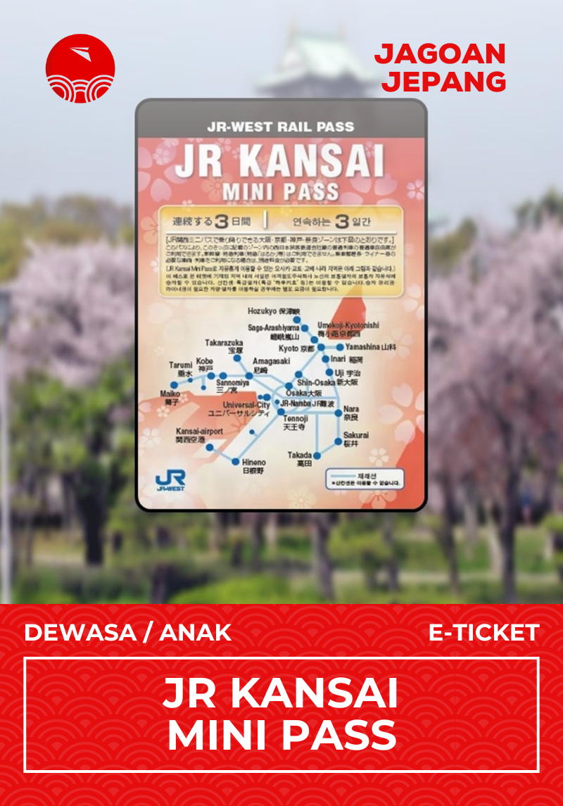 JR Kansai Mini Pass | Japan Rail Osaka Nara Kyoto Kobe