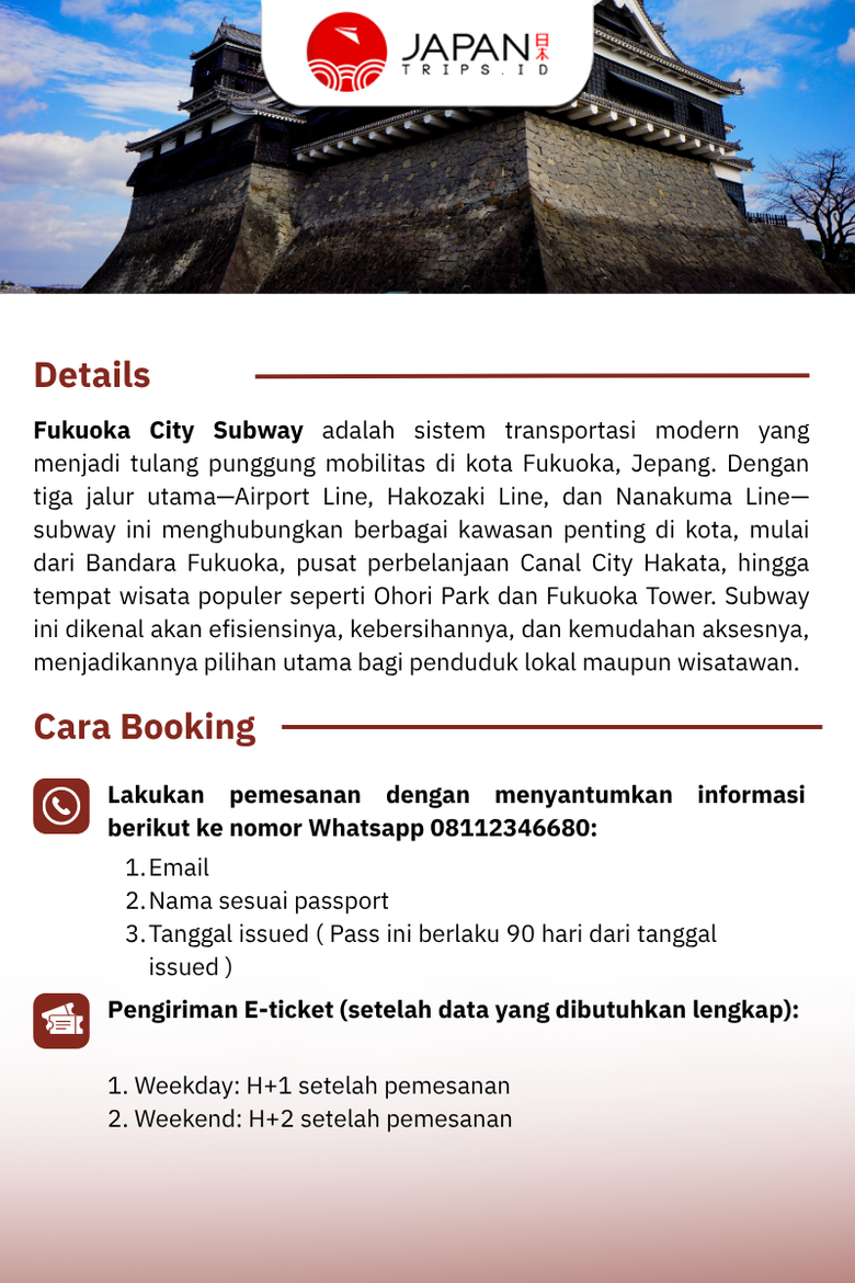 Fukuoka City Subway 1-Day Pass