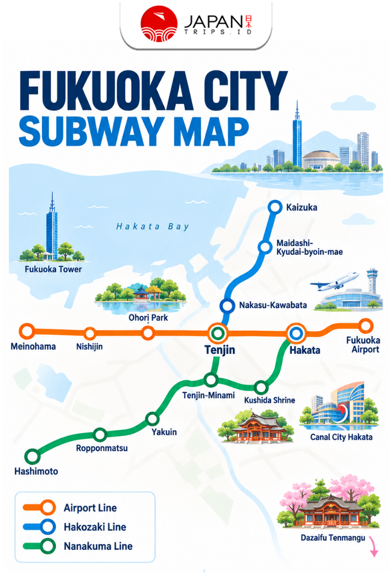 Fukuoka City Subway 1-Day Pass