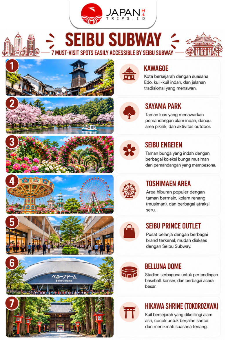 Seibu 1 Day Pass | Tiket 1 Hari Seibu