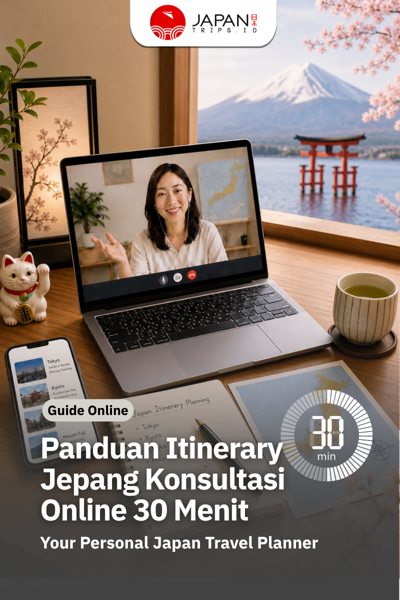 Panduan Itinerary Jepang – Konsultasi Online (30 Menit)
