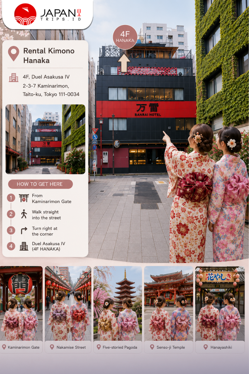 Rental Kimono Asakusa | Sewa Kimono Hanaka