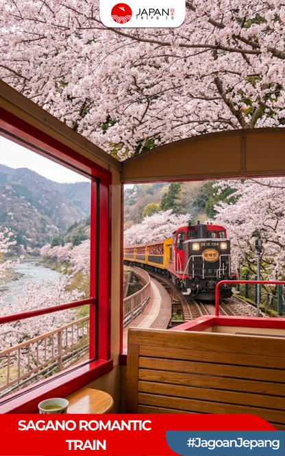 Sagano Romantic Train One-Way Ticket | Kereta Sagano Kyoto