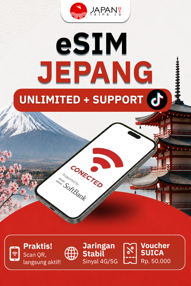 eSIM Jepang Unlimited Full Application Support + Tiktok | SIM Japan