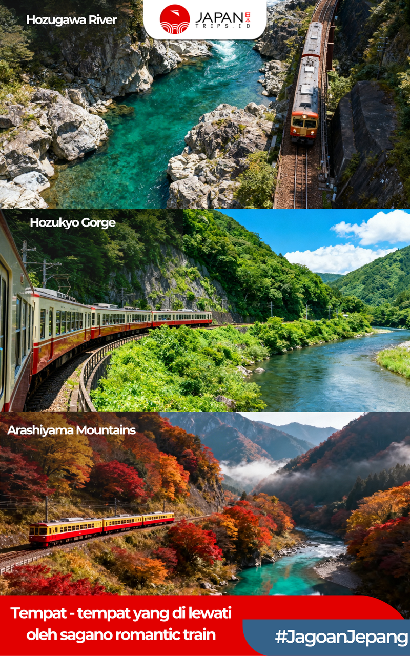 Sagano Romantic Train One-Way Ticket | Kereta Sagano Kyoto
