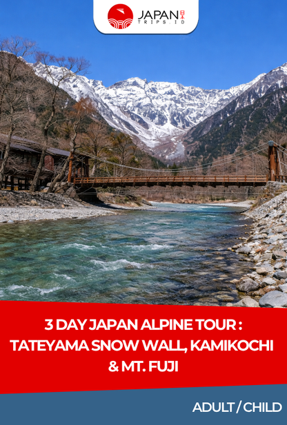 3-Day Japan Alpine Tour: Tateyama Snow Wall, Kamikochi & Mt. Fuji