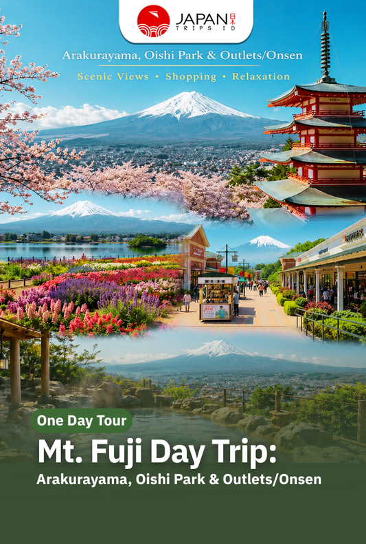 Mt. Fuji Day Trip: Arakurayama, Oishi Park & Outlets/Onsen