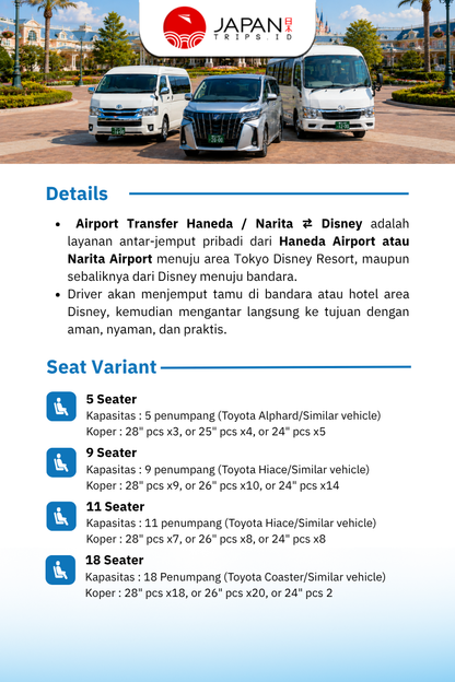 Private Airport Transfer To Disney Resort | Rental Mobil Disneyland Jepang