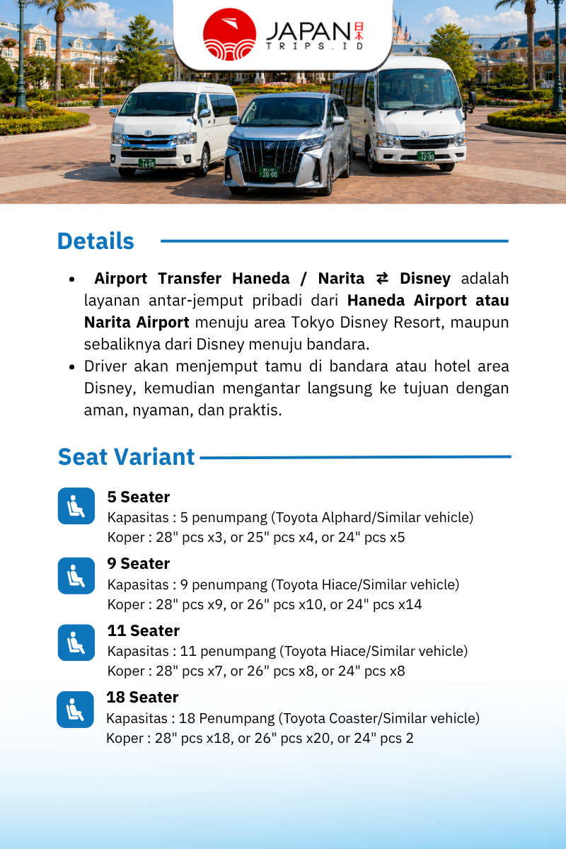 Private Airport Transfer To Disney Resort | Rental Mobil Disneyland Jepang