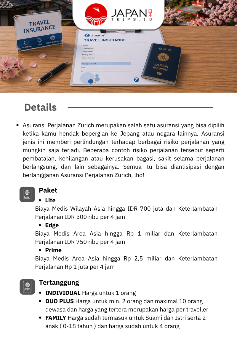Japan Travel Insurance by Zurich | Asuransi Perjalanan Jepang