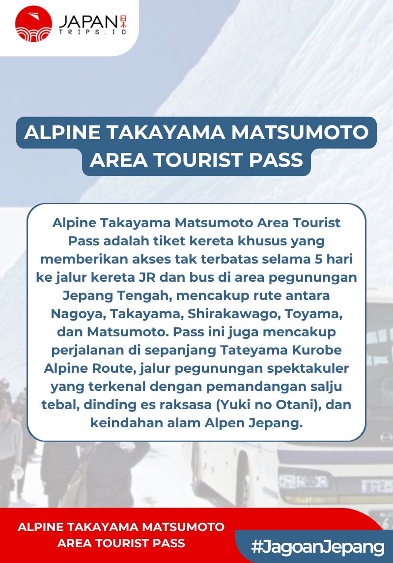 Alpine Takayama Matsumoto Area Tourist Pass 5 Hari