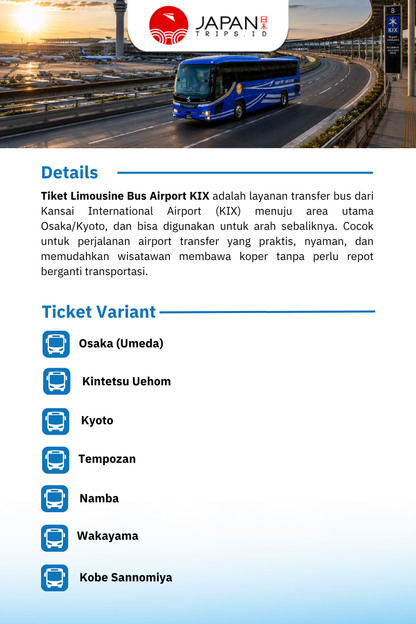KIX Airport Limousine Bus Dari/Ke Kyoto | Kansai Airport Bus Transfer
