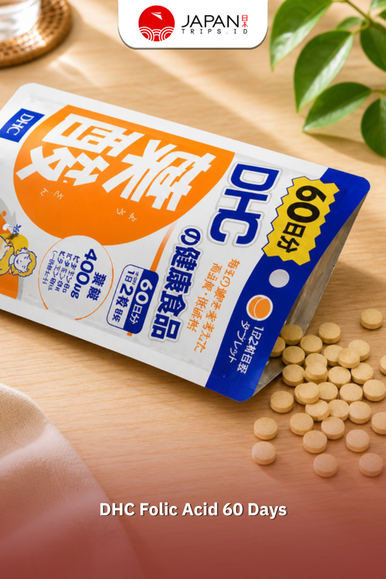DHC Folic Acid 60 Days (60 Tablet) Asam Folat 400mcg - Mendukung Metabolisme & Energi Tubuh