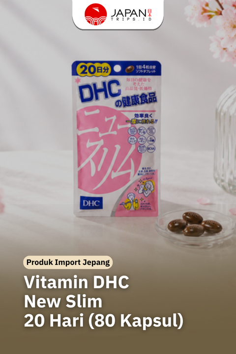 DHC New Slim 20 Hari (80 Tablet) Suplemen Diet & Metabolisme | Vitamin Jepang Asli