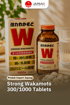 Strong Wakamoto 300 / 1000 Tablets |  Obat Pencernaan Jepang