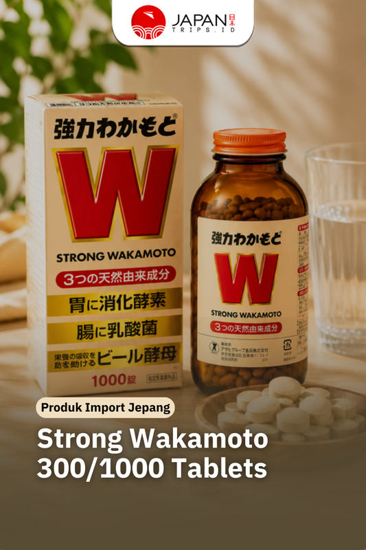 Strong Wakamoto 300 / 1000 Tablets |  Obat Pencernaan Jepang