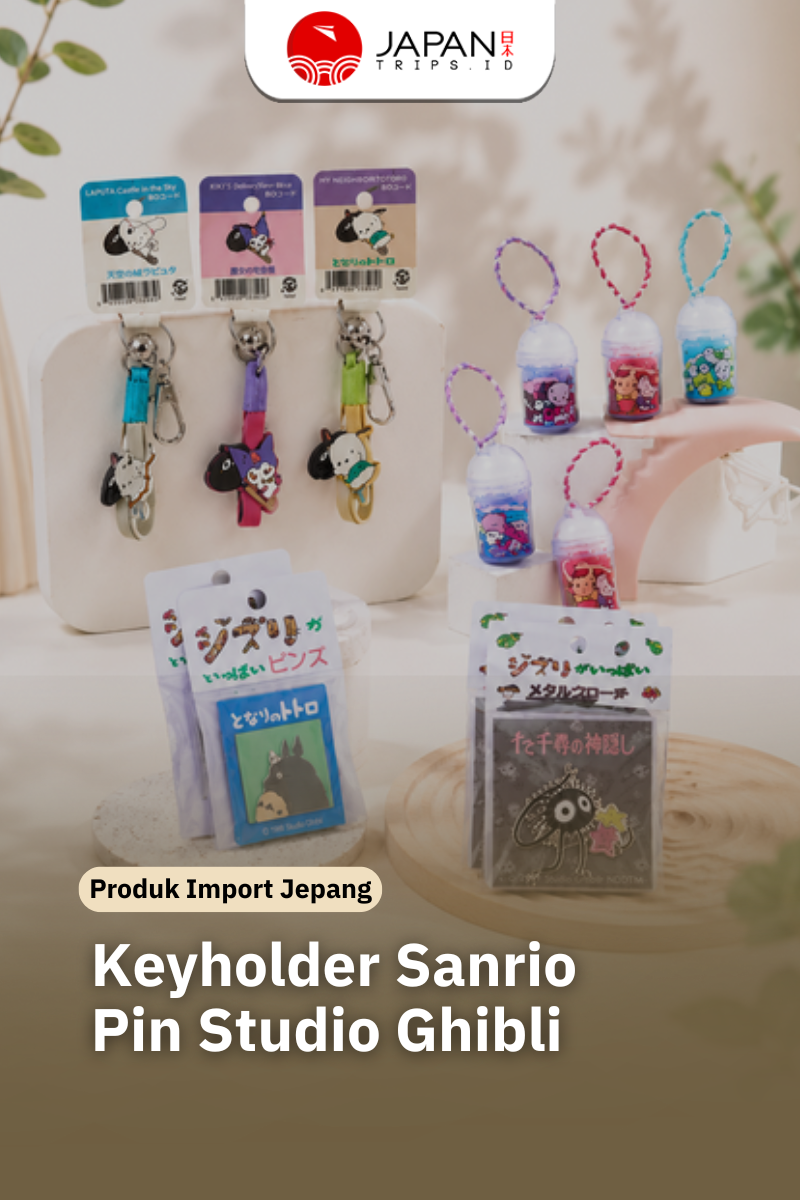 Keyholder Sanrio & Pin Studio Ghibli - Produk Import Japan