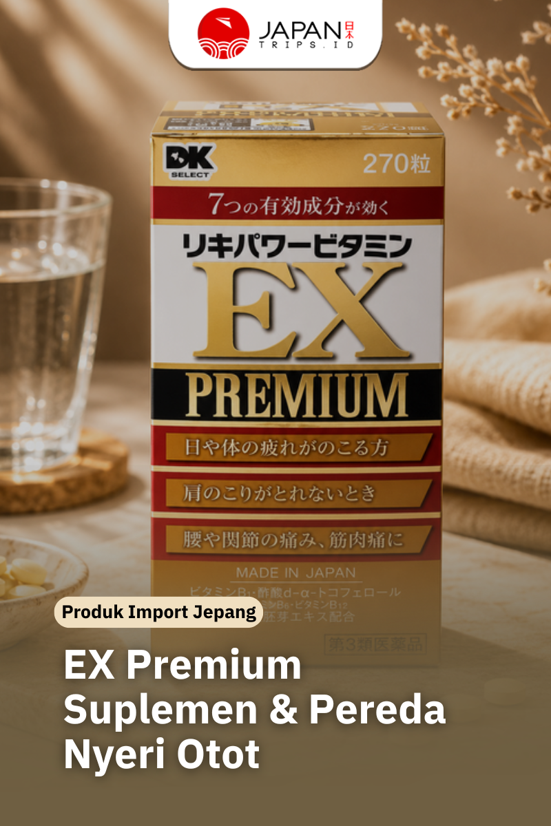 EX PREMIUM – Suplemen & Pereda Nyeri Otot Jepang (270 Tablet) | Produk Asli Jepang