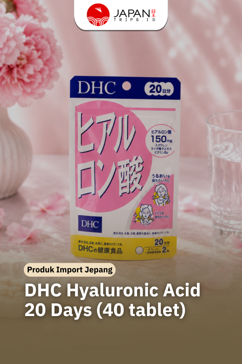 DHC Hyaluronic Acid 20 Days | Suplemen Asam Hialuronat untuk Menjaga Kelembapan Kulit | Original Jepang
