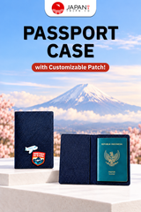 PASSPORT CASE - Custom Passport Holder + 2 Patch | Passport Cover Case Custom | Sampul Paspor Travel | Japantrips x Ongoing Project