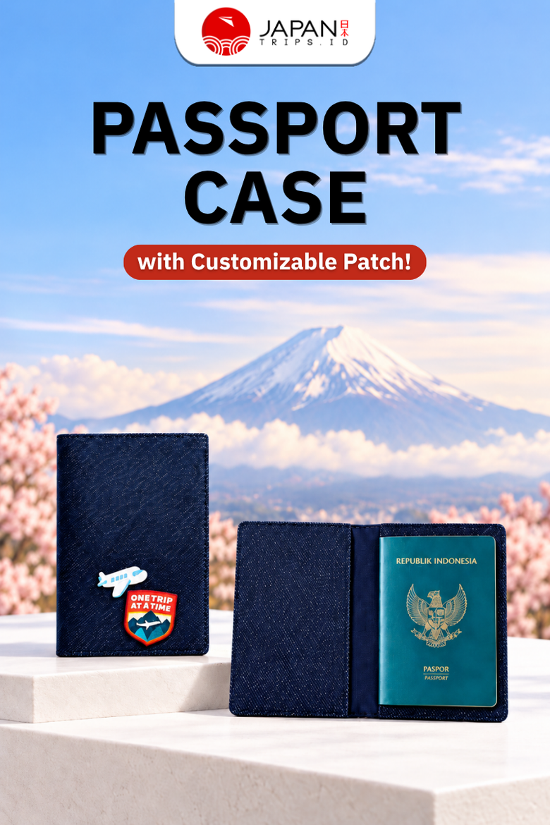 PASSPORT CASE - Custom Passport Holder + 2 Patch | Passport Cover Case Custom | Sampul Paspor Travel | Japantrips x Ongoing Project