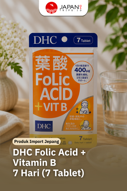 DHC Folic Acid + Vitamin B / 7 Days |  Suplemen Asam Folat & Vitamin B
