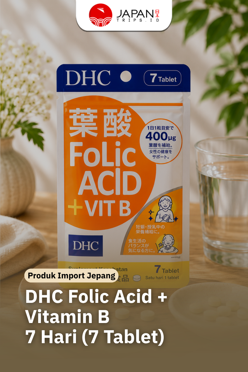 DHC Folic Acid + Vitamin B / 7 Days |  Suplemen Asam Folat & Vitamin B