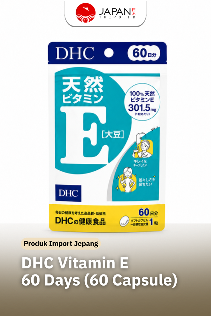 DHC Vitamin E 60 Hari (60 Kapsul) Suplemen Antioksidan | Vitamin Jepang Asli